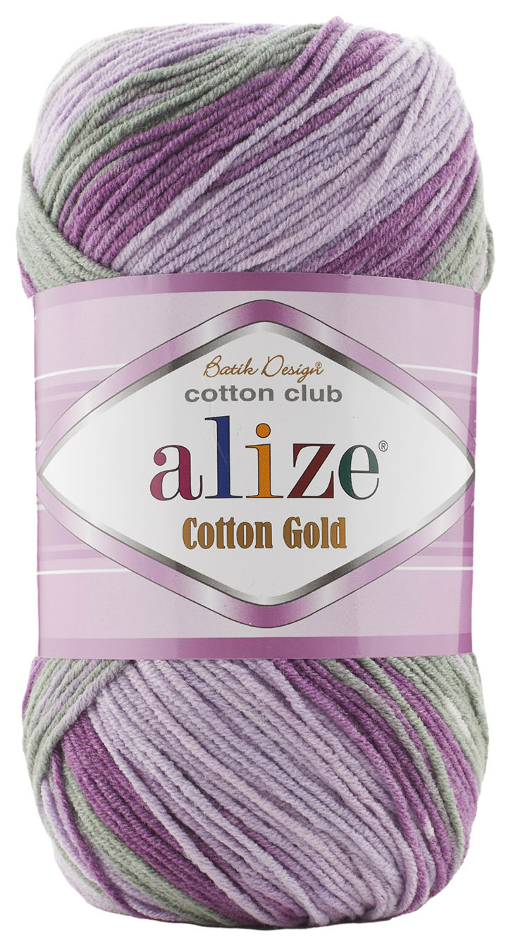 

Пряжа ALIZE Cotton Gold Batik Design (4149), сиренево-фиолетовый, 5 шт. по 100 г
