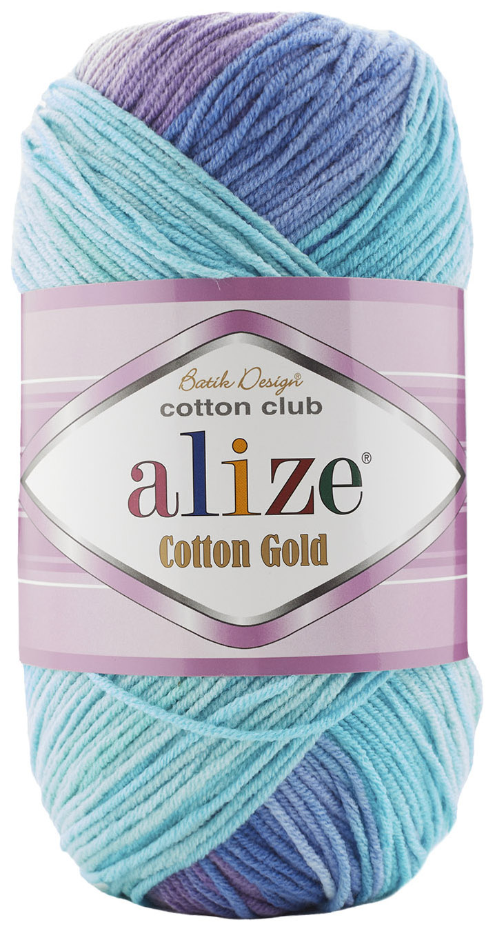 

Пряжа ALIZE Cotton Gold Batik Design (4531), голубо-фиолетовый, 5 шт. по 100 г