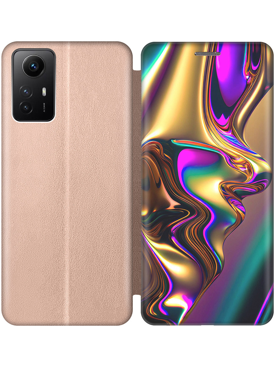 

Чехол-книжка на Xiaomi Redmi Note 12s с принтом "Золотистая абстракция" золотой, Золотистый;фиолетовый, 778676931