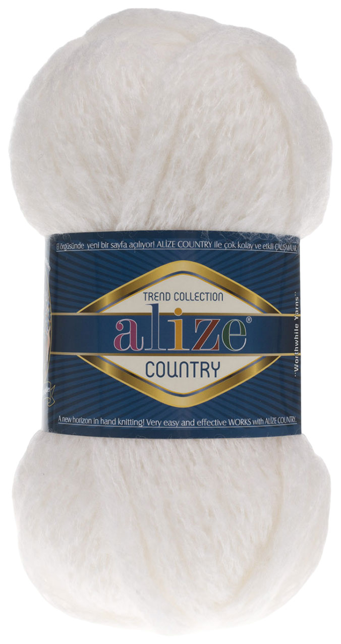 

Пряжа ALIZE Country new (55), ультра белый, 5 шт. по 100 г