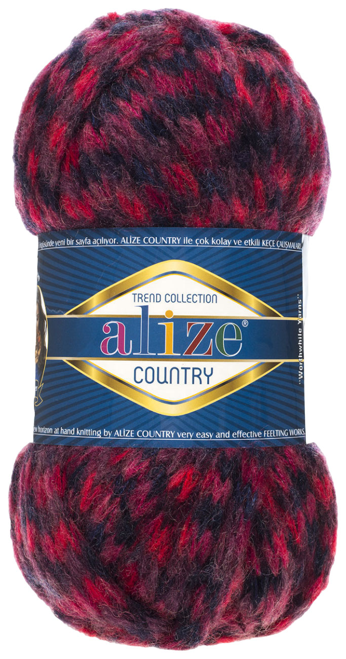 

Пряжа ALIZE Country new (5655), красно-фиолетовый, 5 шт. по 100 г, Бордовый