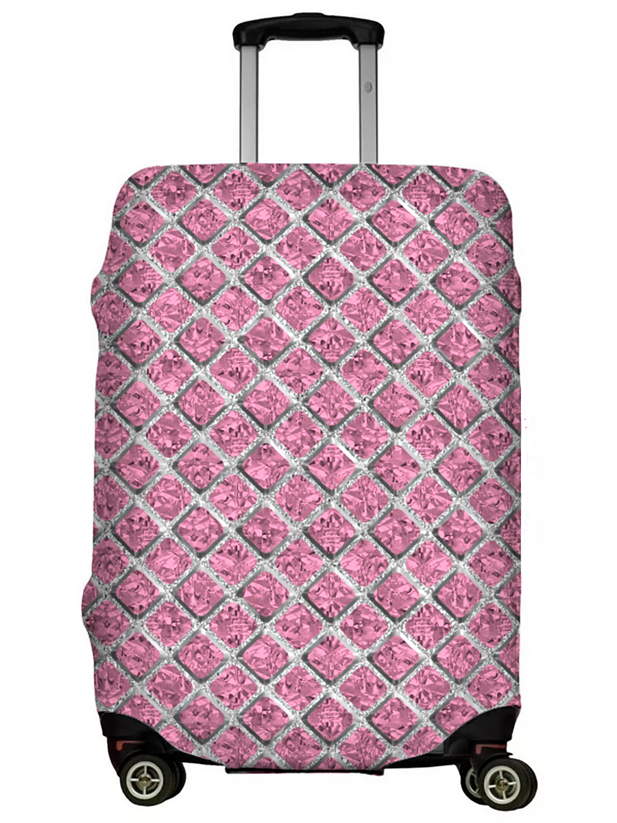 фото Чехол для чемодана lejoy lj-case-v684 камни розовые l