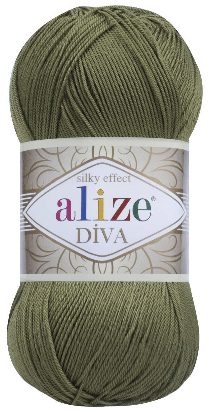 

Пряжа ALIZE Diva Silk effekt (273), оливковый, 5 шт. по 100 г