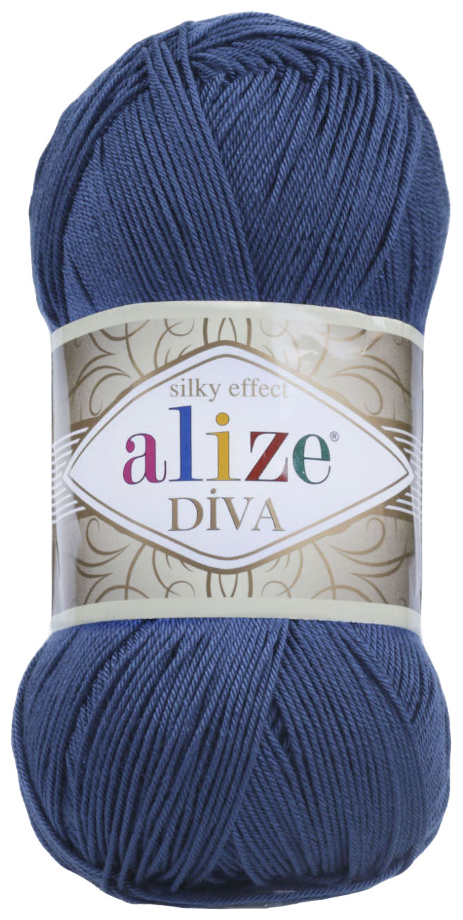 

Пряжа ALIZE Diva Silk effekt (279), океан, 5 шт. по 100 г, Синий