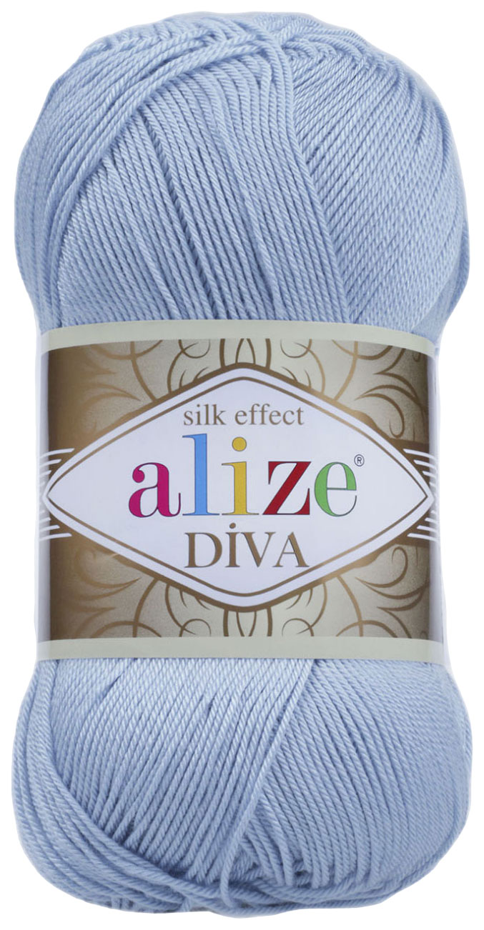 

Пряжа ALIZE Diva Silk effekt (350), светло-голубой, 5 шт. по 100 г