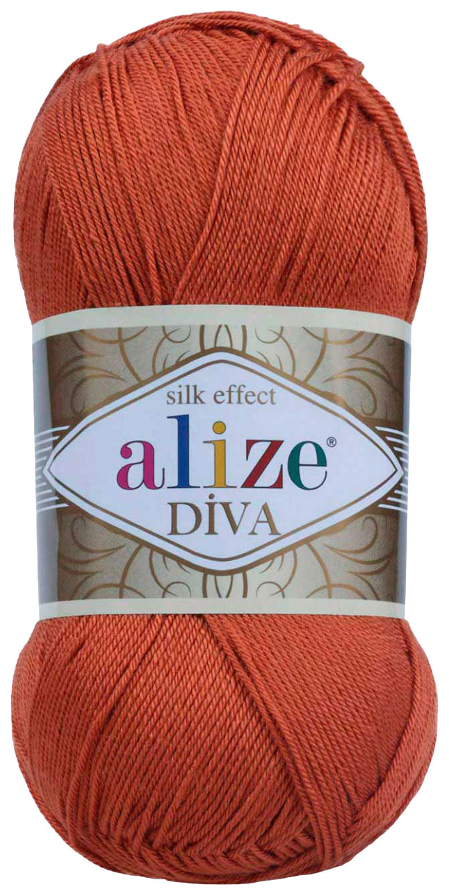 

Пряжа ALIZE Diva Silk effekt (36), терракотовый, 5 шт. по 100 г, Оранжевый