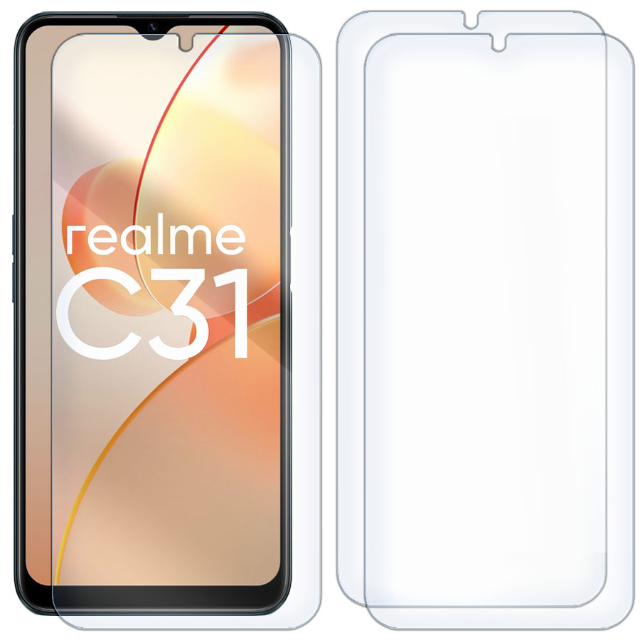 

Комплект из 3-x защитных гибридных стекол Krutoff для Realme C31