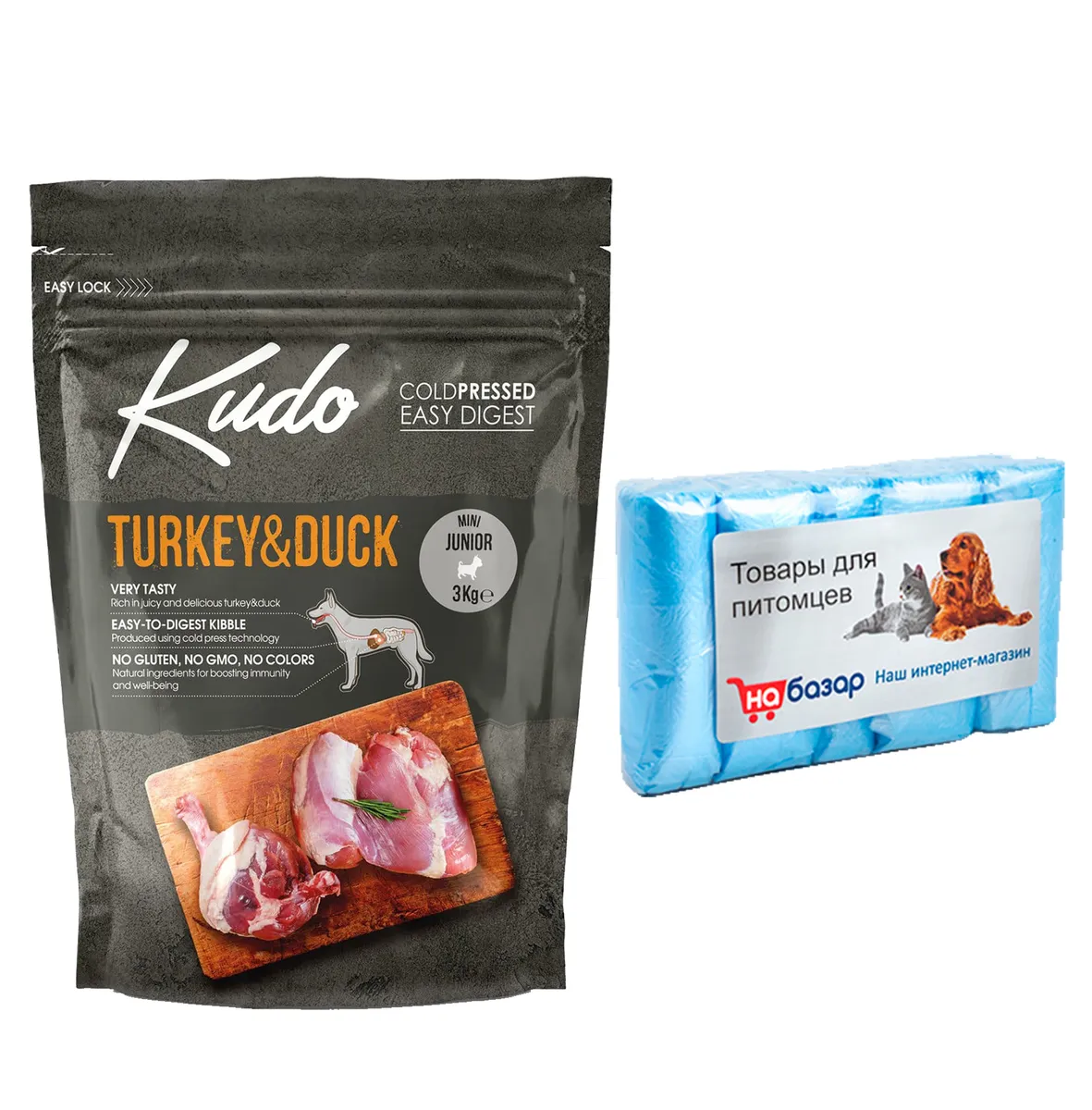 

Сухой корм для щенков KUDO TURKEY & DUCK MINI JUNIOR индейка с уткой 3 кг, Сухой корм KUDO TURKEY & DUCK MINI JUNIOR для щенков индейка с уткой 3 kg + пакеты для выгула собак 100 шт