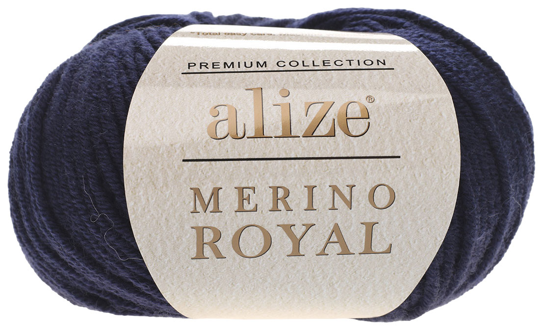 

Пряжа ALIZE Merino royal (58), темно-синий, 5 шт. по 50 г