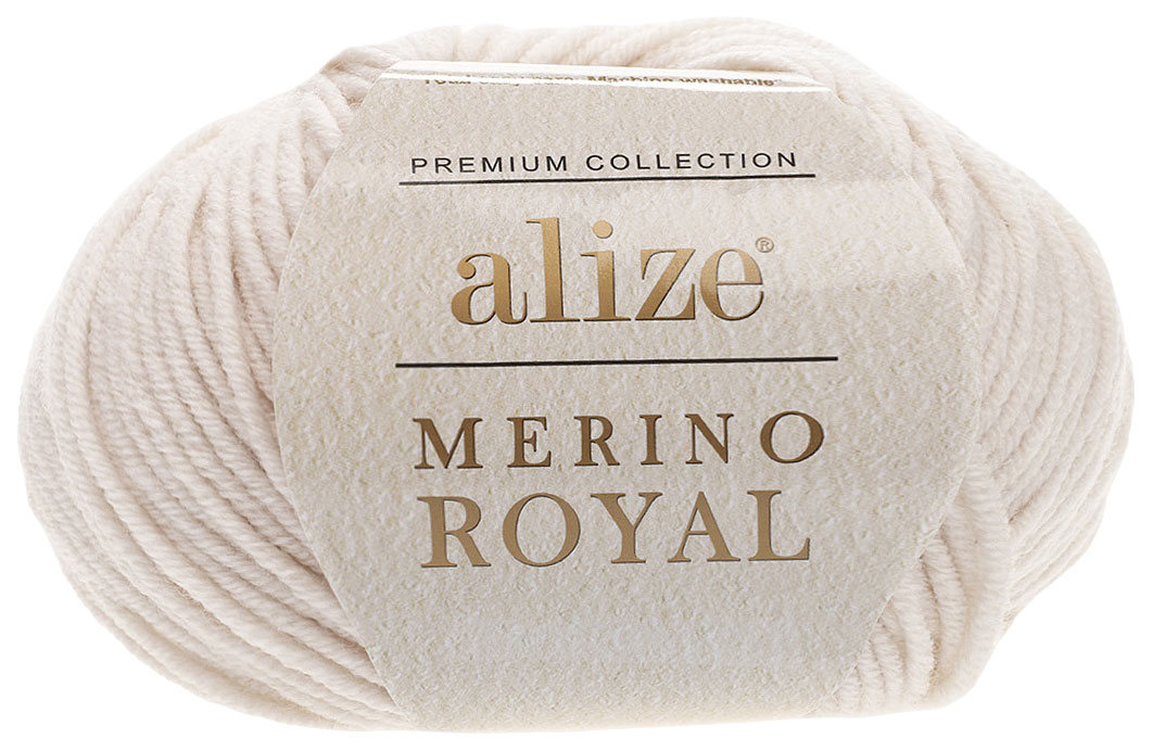 

Пряжа ALIZE Merino royal (67), экрю, 5 шт. по 50 г