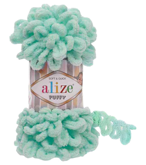 

Пряжа ALIZE Puffy (19), водолей, 5 шт. по 100 г, Бирюзовый
