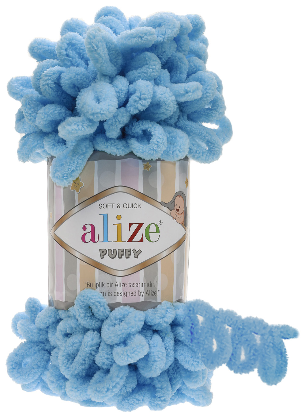 

Пряжа ALIZE Puffy (287), айсберг, 5 шт. по 100 г, Голубой