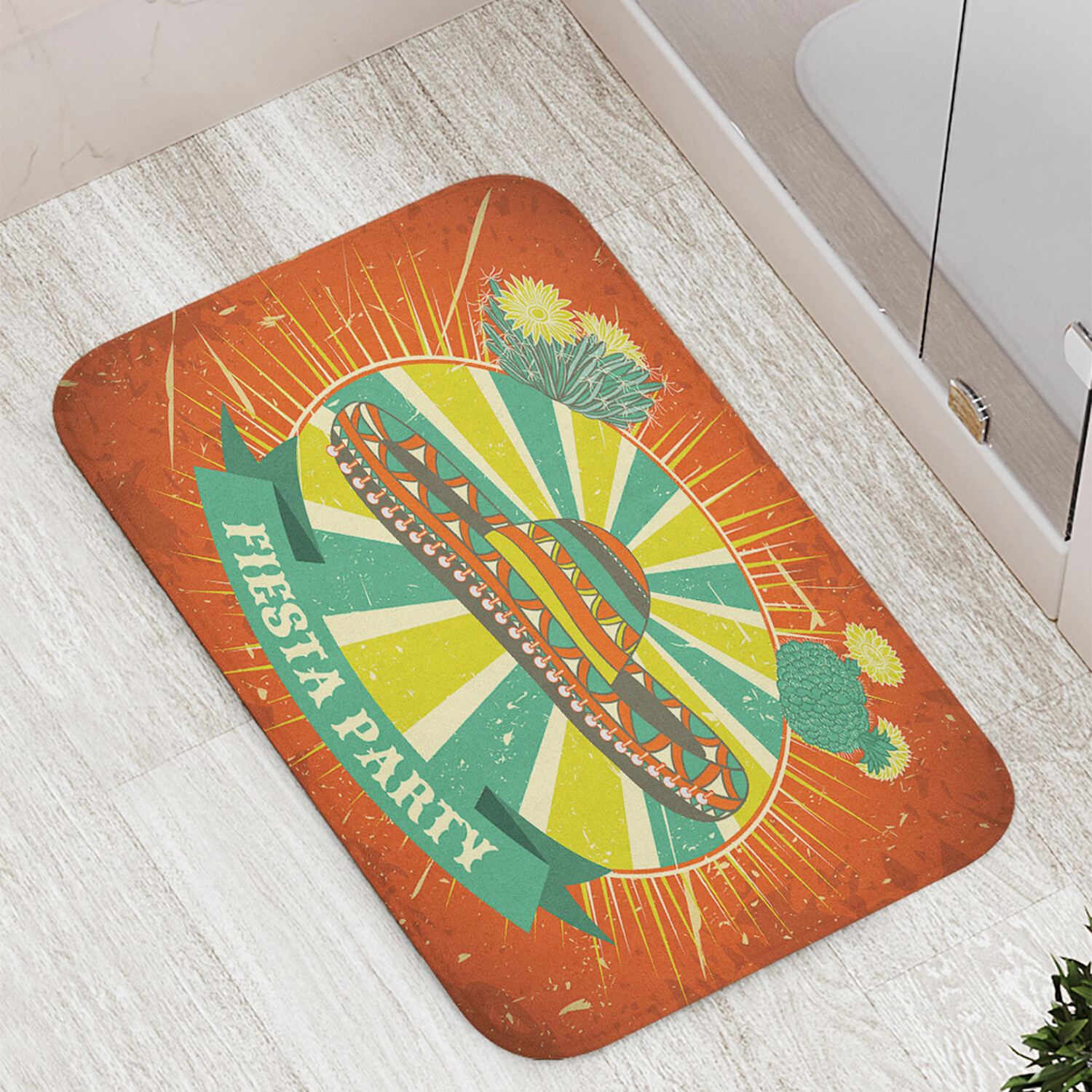 

Коврик противоскользящий JoyArty "Мексиканская вечеринка"для ванной,сауны,бассейна,77х52см, Мексиканская вечеринка