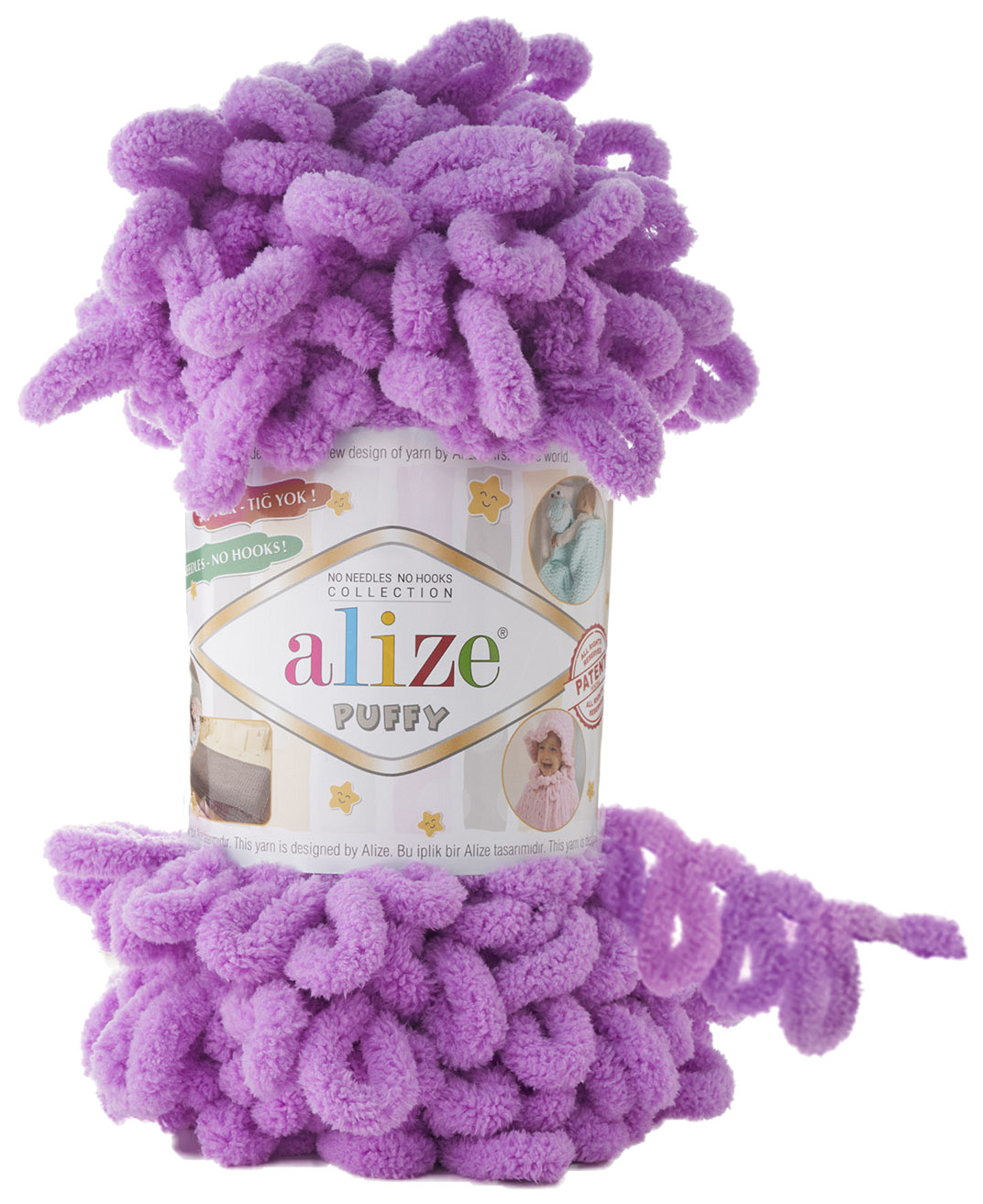 

Пряжа ALIZE Puffy (378), светло-лиловый, 5 шт. по 100 г, Фиолетовый