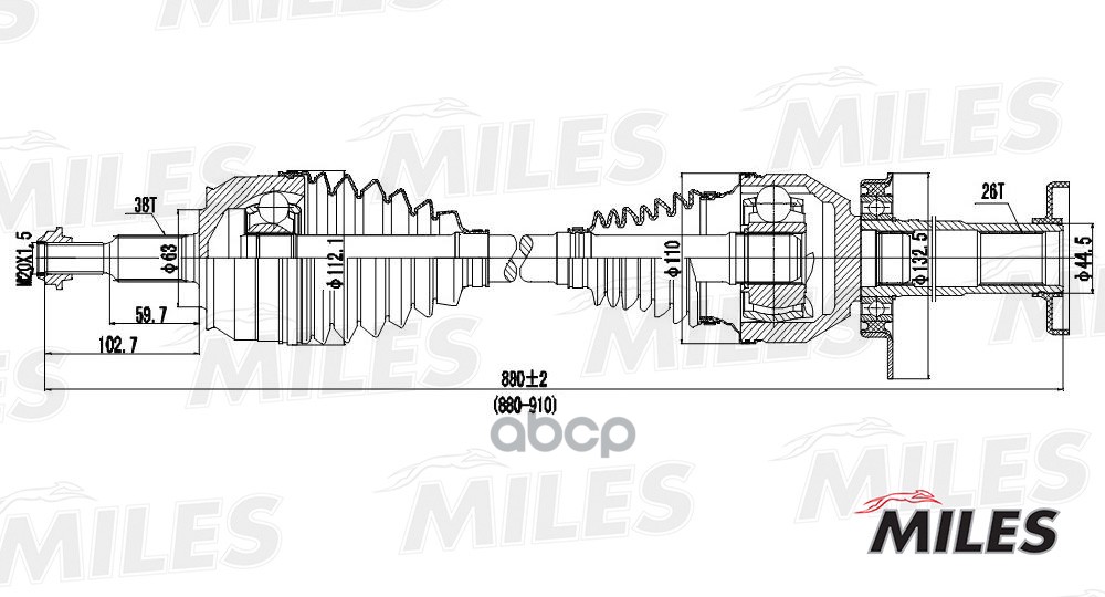 

Привод в сборе Miles GC02145