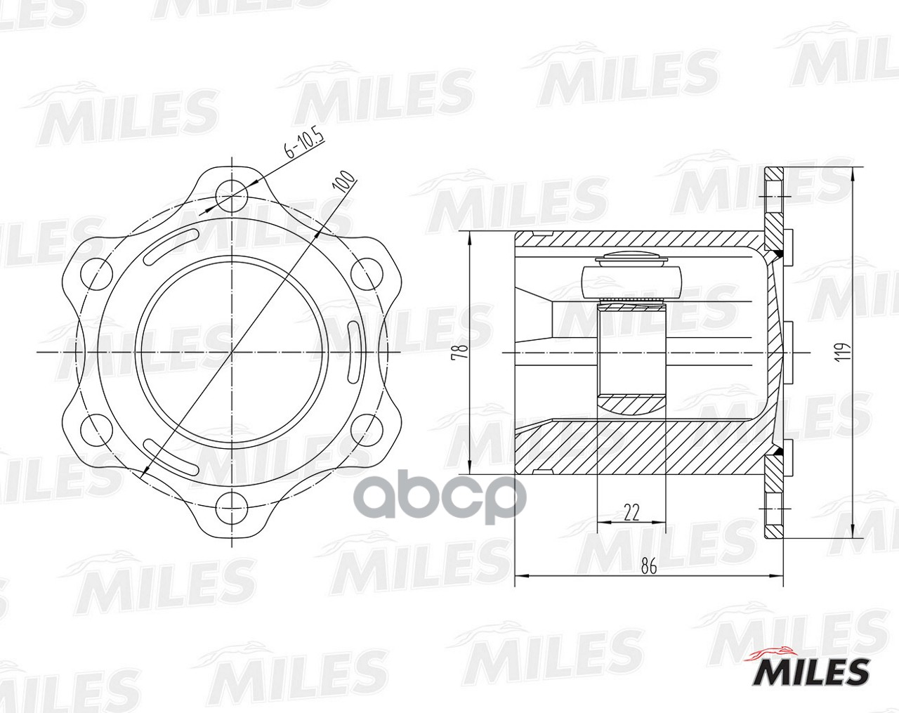 

Шрус Miles GA10008