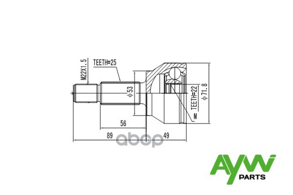 

Шрус AYWIparts AW1510137