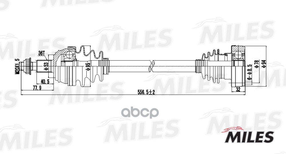 

Привод в сборе Miles GC01003