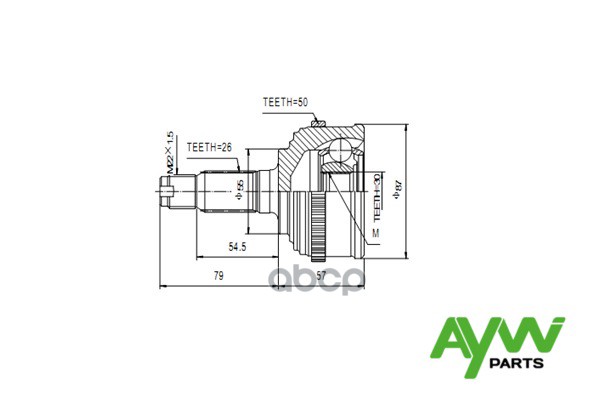 

Шрус AYWIparts AW1510152A