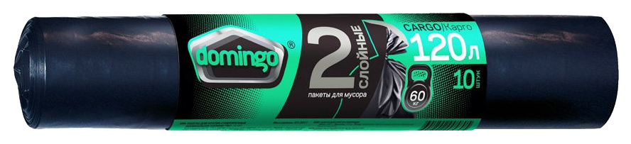

Доминго 2-слойные пакеты для мусора 120 л 10 шт. суперпрочные карго. набор из 2 шт.