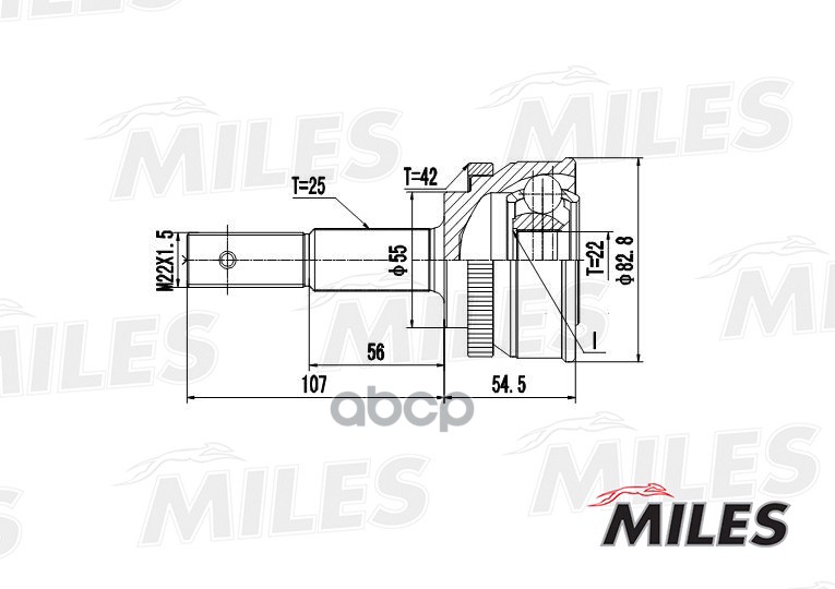 

Шрус Nissan Almera N15/Sunny N14 1.4-2.0D 90-00 Нар. +Abs Miles GA20291