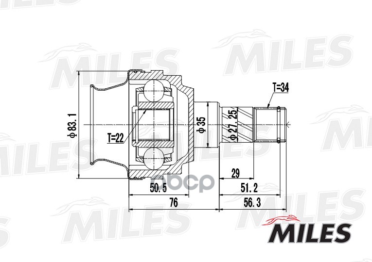 

Шрус Miles GA10014