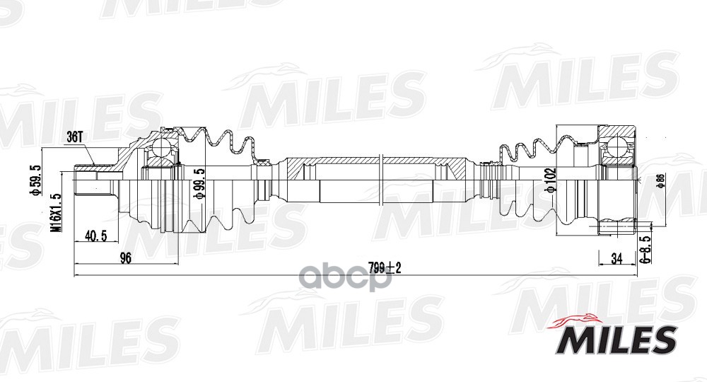 

Привод в сборе Miles GC02002