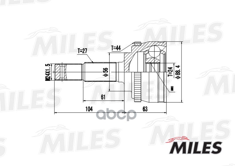 

Шрус Nissan Primera 2.0 02- Нар. Miles GA20320