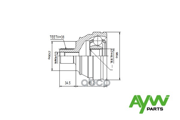 фото Шрус aywiparts aw1510093