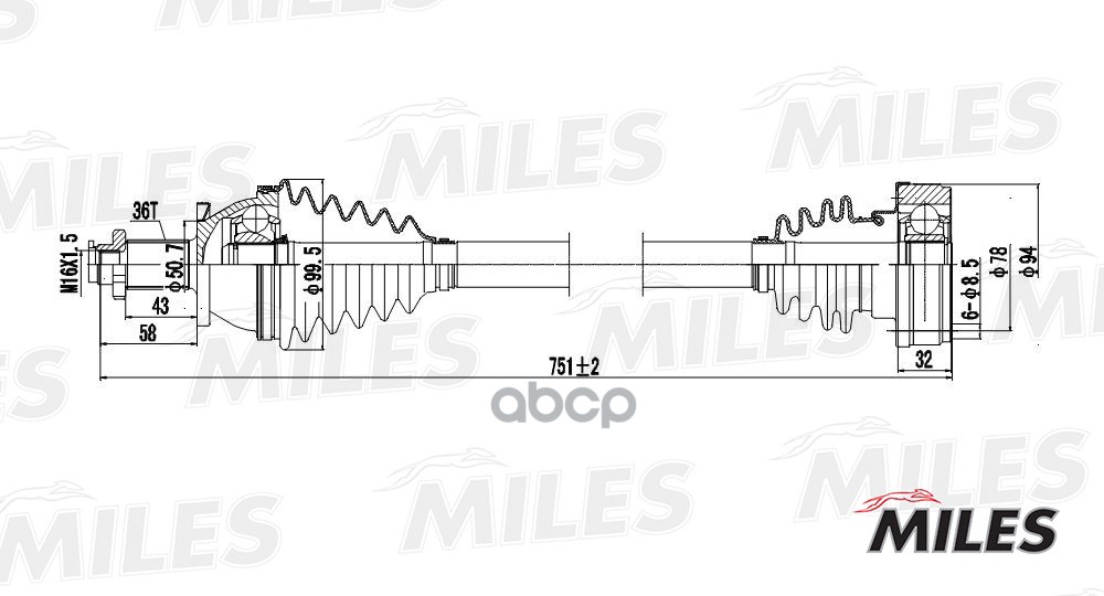 

Привод в сборе Miles GC02124