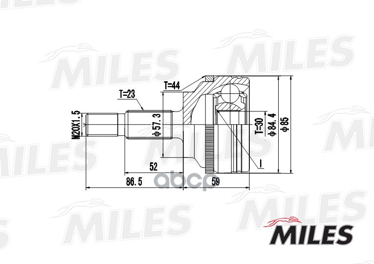 

Шрус Renault Megane/Kangoo/Scenic 1.2-1.9D 01- Нар. (Abs) Miles ga20398