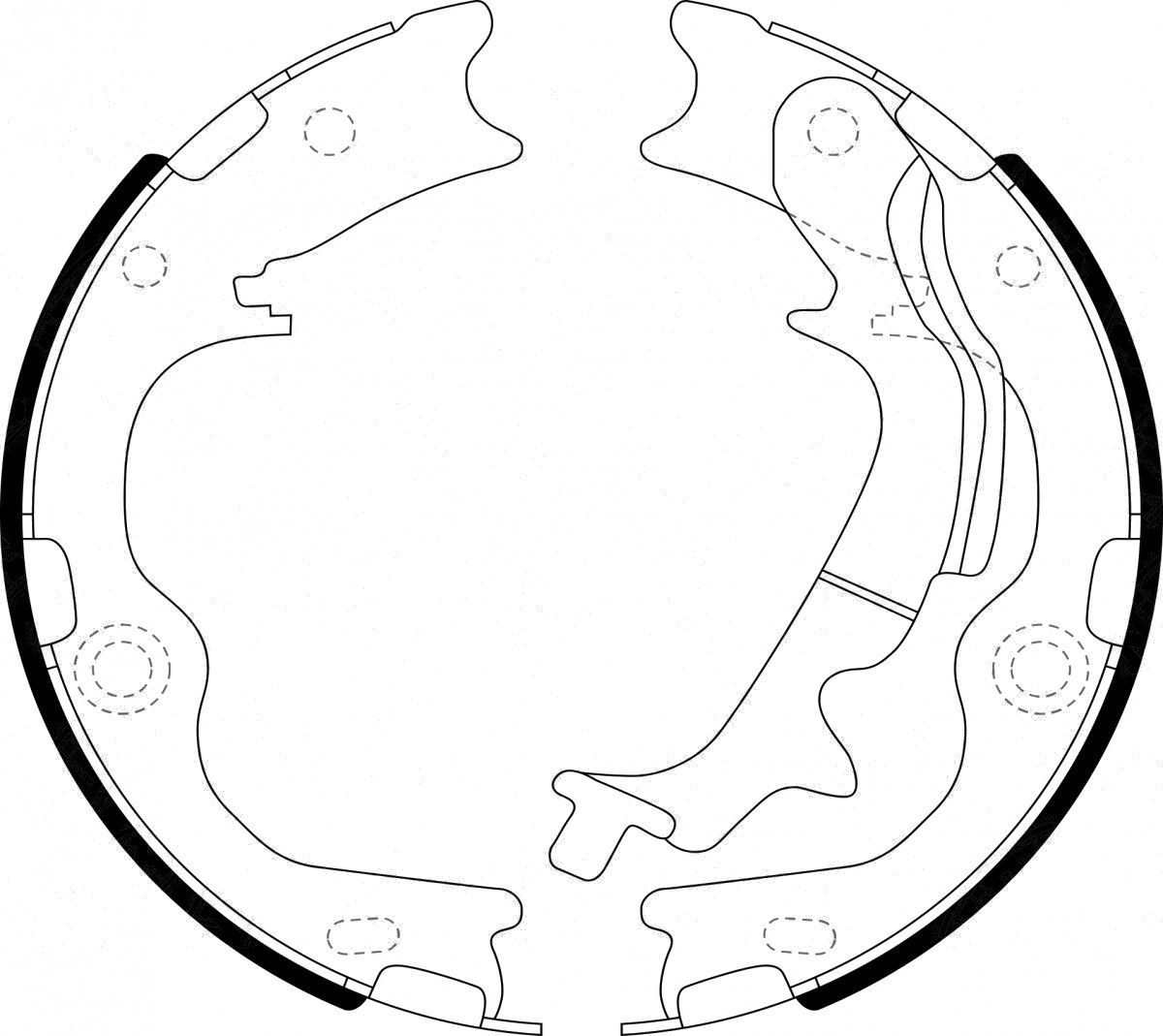 

Тормозные колодки барабанные Lpr 7490