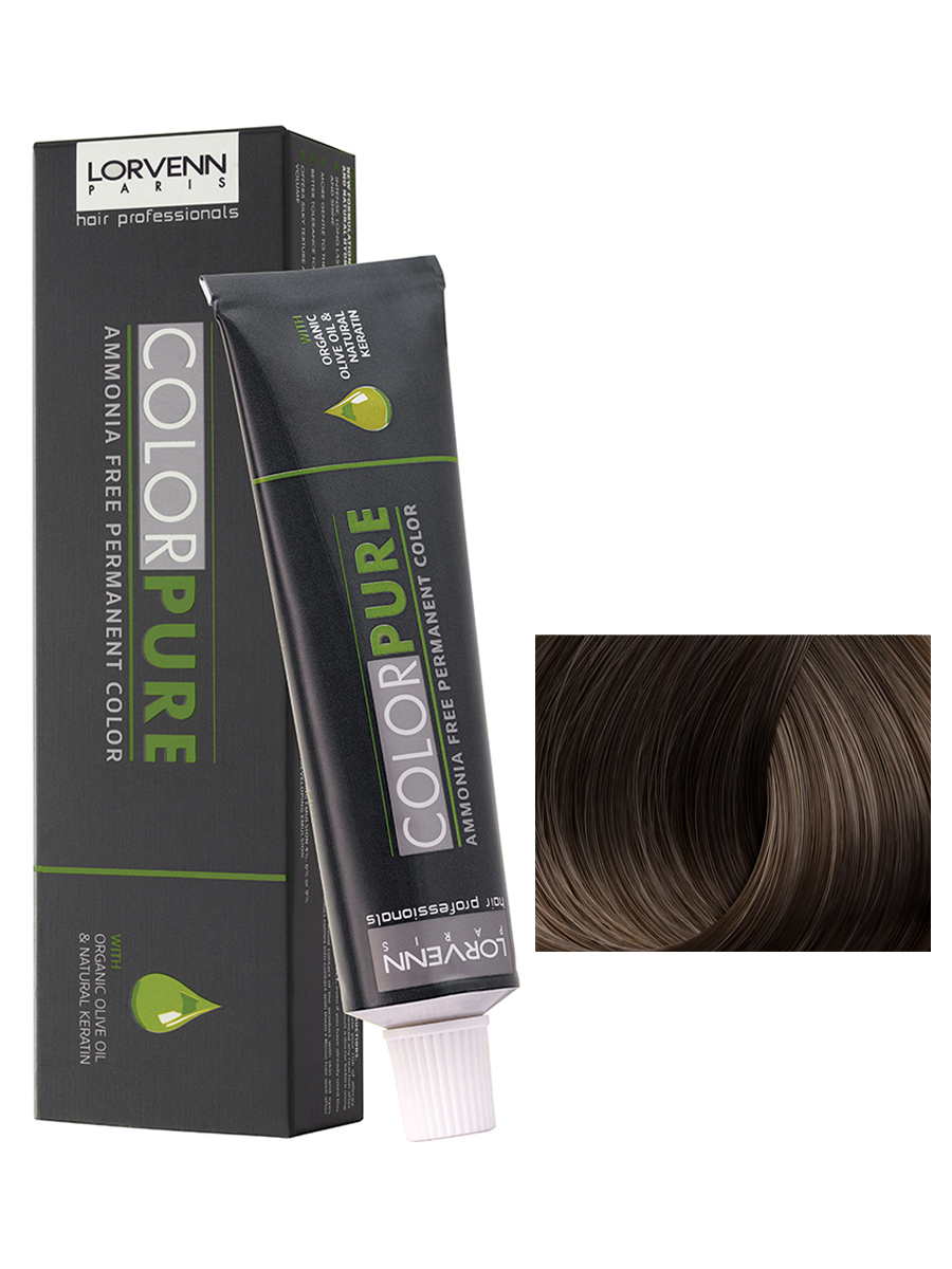 фото Краска color pure для волос lorvenn hair 7.1 блонд пепельный 50 мл lorvenn hair professionals