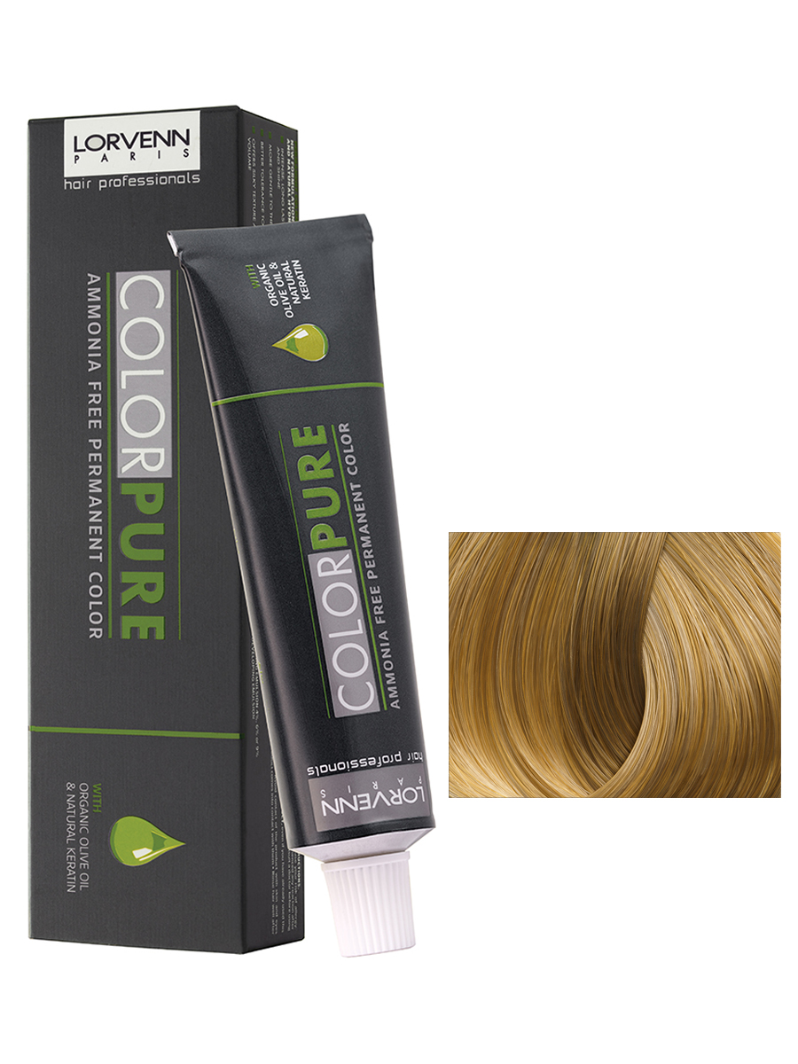 фото Краска color pure для волос lorvenn hair 9.33 очень светлый блонд золотистый 50 мл lorvenn hair professionals