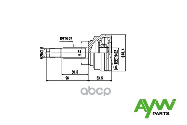 

Шрус AYWIparts AW1510032