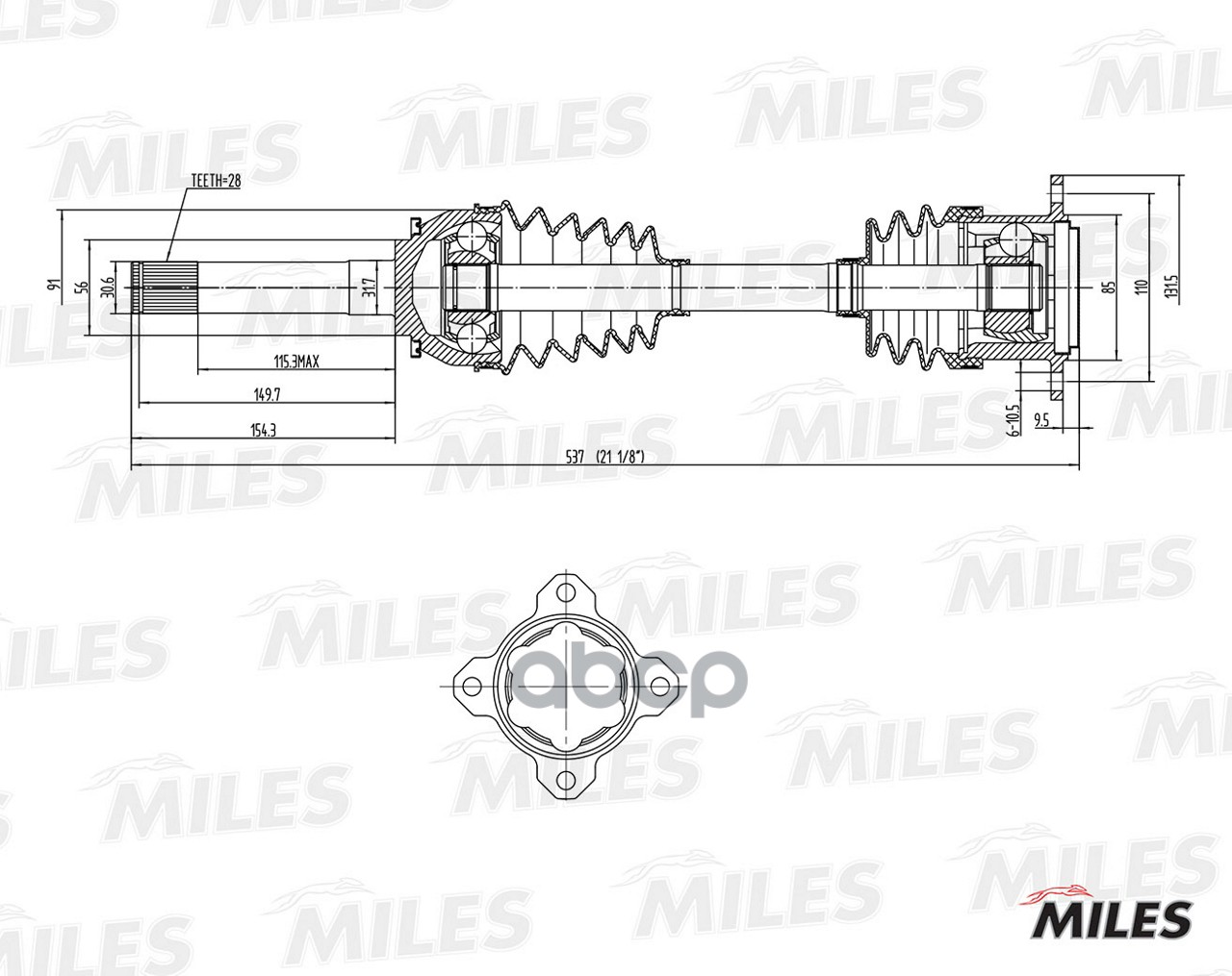 фото Привод в сборе miles gc02077