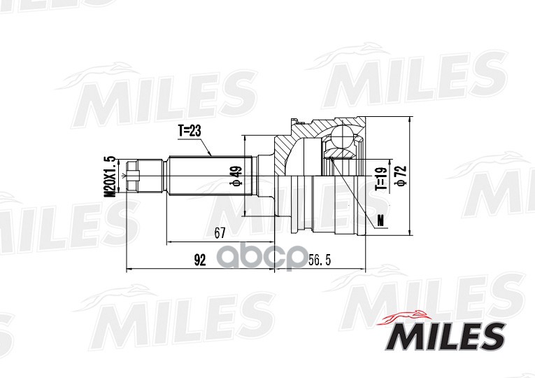 

Шрус Suzuki Swift Ii 0.7-1.3 89-05 Нар. Miles GA20439
