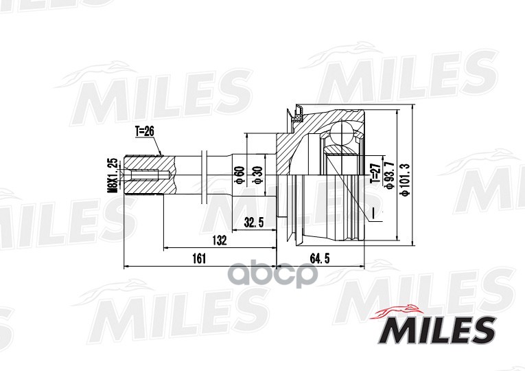 

Шрус Наружный Toyota 4Runner/Hilux 2.4-3.4 87-02 (Gsp 859015) Ga20450 Miles GA20450