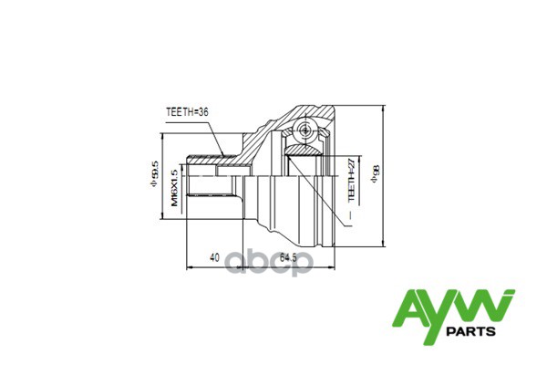 

Шрус AYWIparts AW1510196