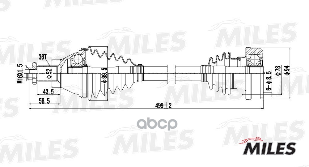 

Привод в сборе Miles GC01124