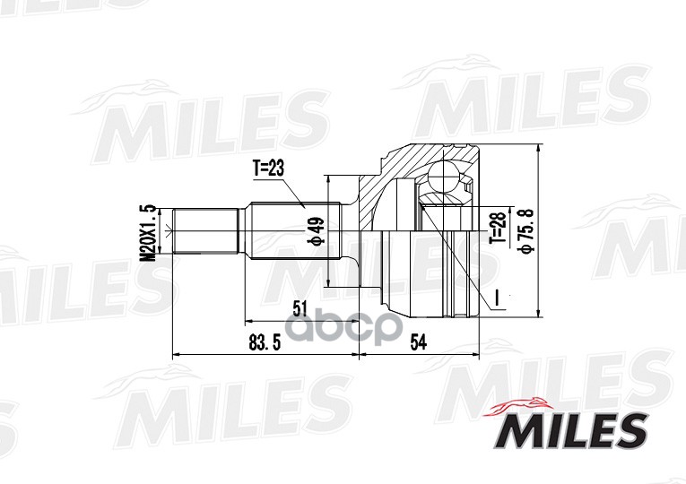 

Шрус Miles GA20386