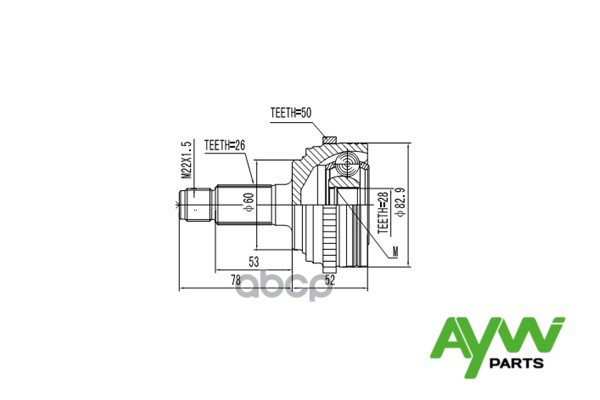 Шрус AYWIparts AW1510053A