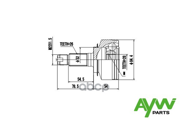 фото Шрус aywiparts aw1510198