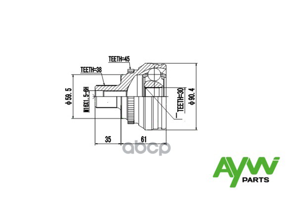 

Шрус AYWIparts AW1510008A
