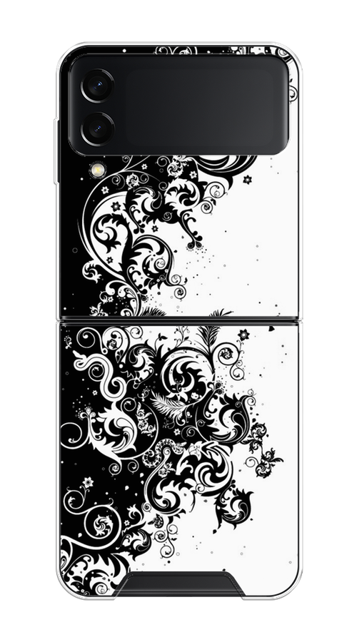 

Чехол на Samsung Galaxy Z Flip 3 "Черно белый узор", Белый;черный;серый, 2103750-3