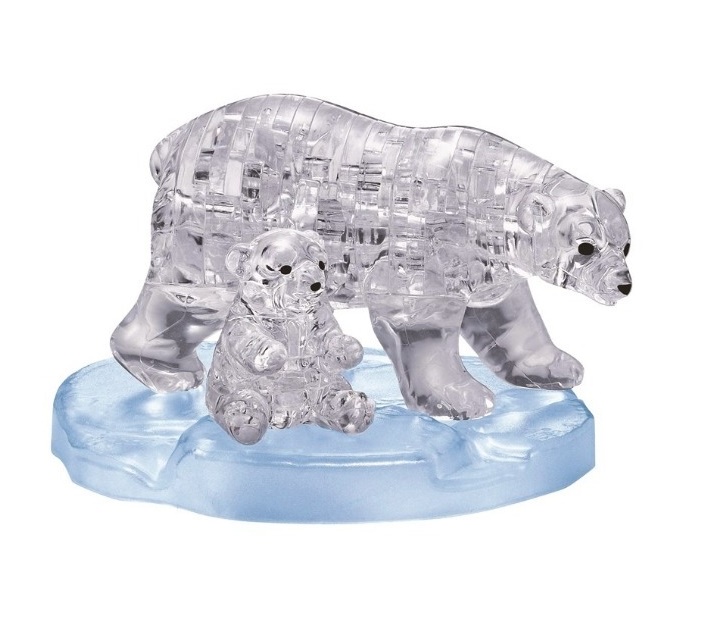 фото 3d-головоломка два белых медведя crystal puzzle