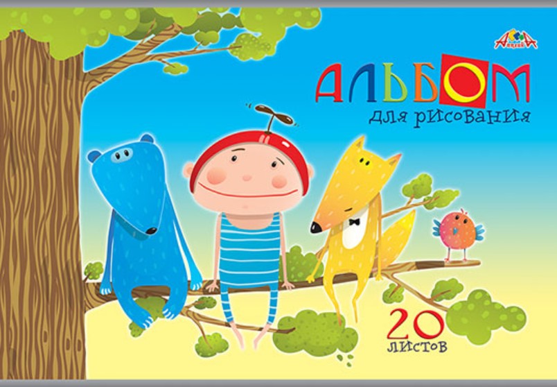 

Альбом для рисования на скрепке, 20 листов, А4, На ветке