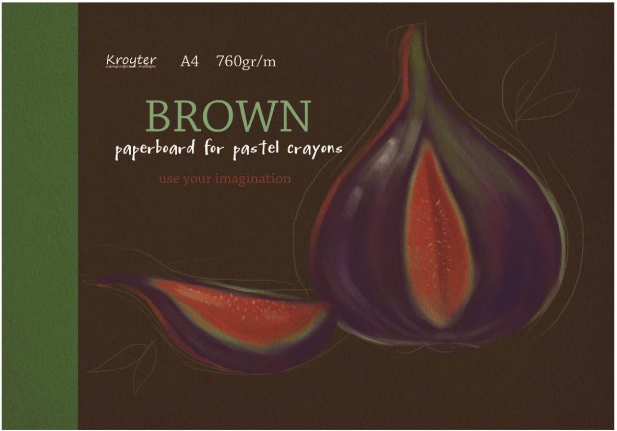 

Альбом для рисования пастелью Brown, А4, 10 листов
