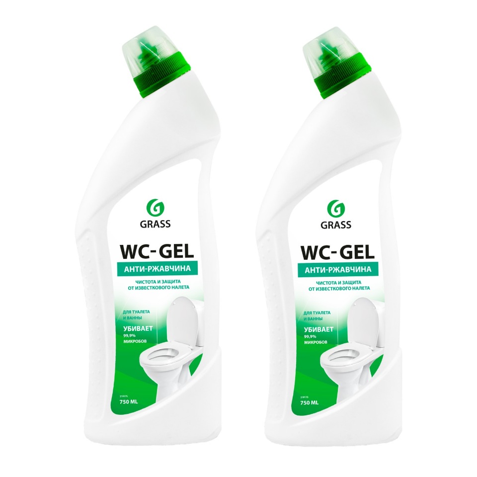 

Средство для чистки сантехники Grass WC- Gel 750мл - 2 шт