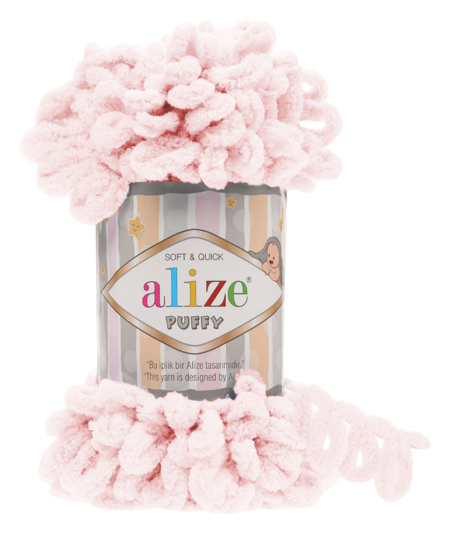 

Пряжа ALIZE Puffy (639), бледно-розовый, 5 шт. по 100 г